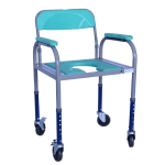Commode Chair (Height Adjustable) with wheel
