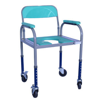 Commode Chair (Height Adjustable) with wheel